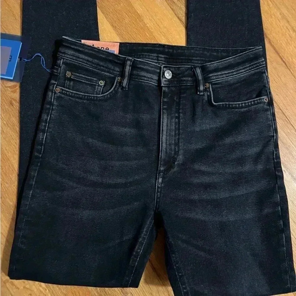 NWT Acne Studios Peg Jeans Blue Black - Picture 6 of 11